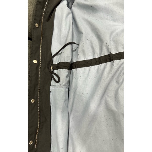 J.Crew Women’s Midi-Length Utility Raincoat, Size XS, Black, Interior Soft Blue - Picture 7 of 14